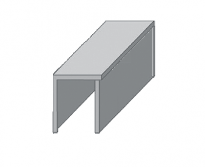 Направляющая НИЖНЯЯ для раздвижных дверей, 2 метра