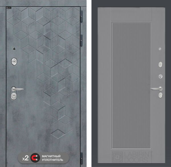 Входная дверь Лабиринт БЕТОН 30 -Рельеф