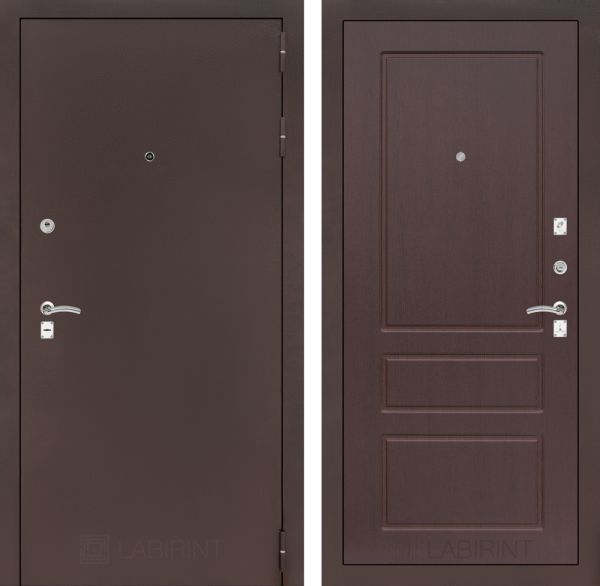 Входная дверь Лабиринт CLASSIC антик медный 03
