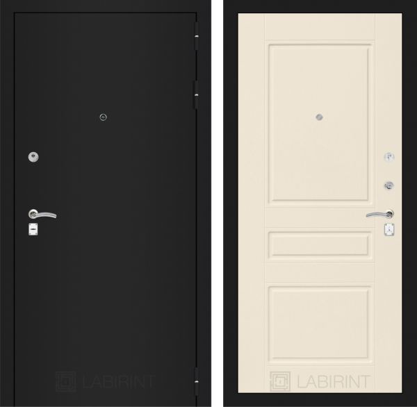 Входная дверь Лабиринт CLASSIC шагрень черная  03