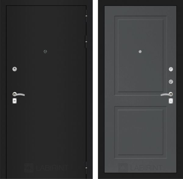 Входная дверь Лабиринт CLASSIC шагрень черная  11