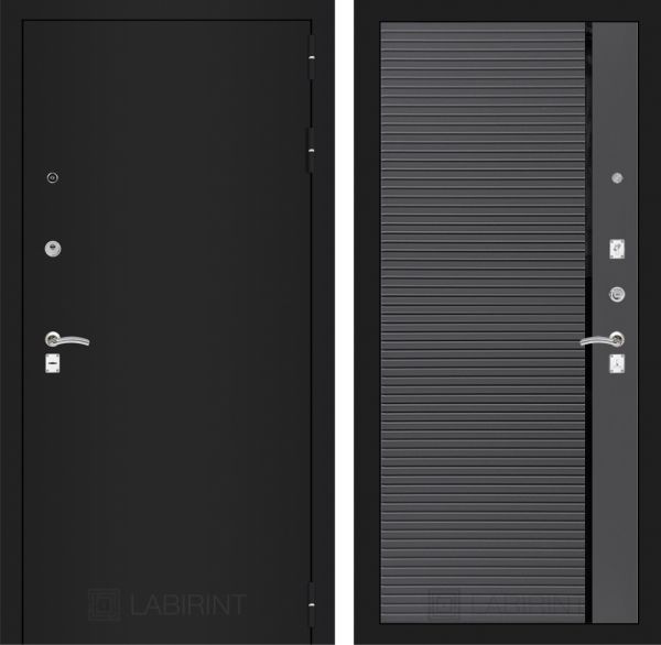 Входная дверь Лабиринт CLASSIC шагрень черная 22