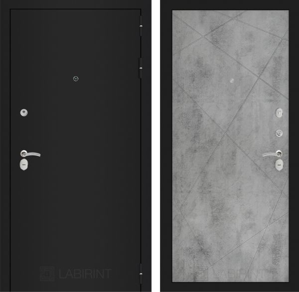 Входная дверь Лабиринт CLASSIC шагрень черная 24