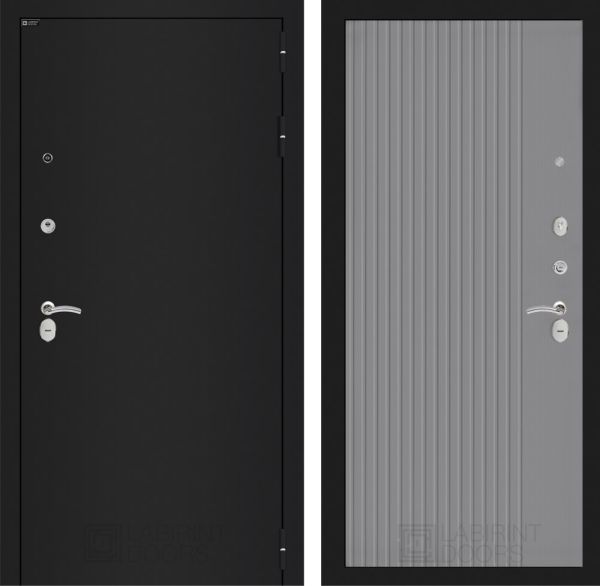 Входная дверь Лабиринт CLASSIC шагрень черная 29 - Рельеф