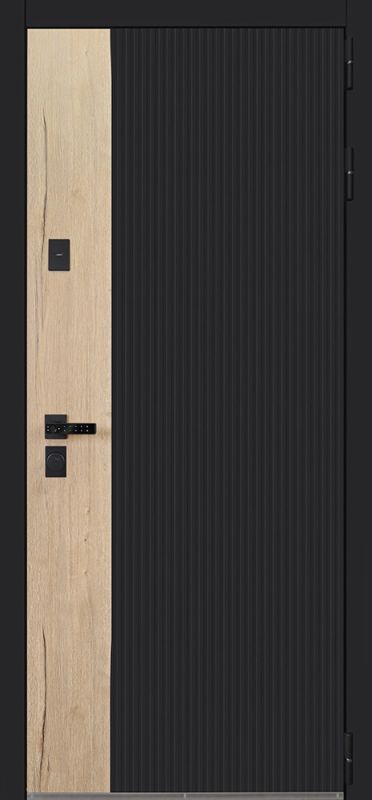 Входная дверь АСД «Конструктор» (Умная электронная дверная ручка с отпечатком пальца модель Smart lock T888 Черная)