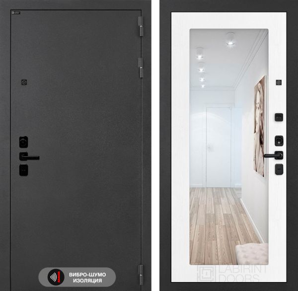 Входная дверь Лабиринт  ACUSTIC с зеркалом 18