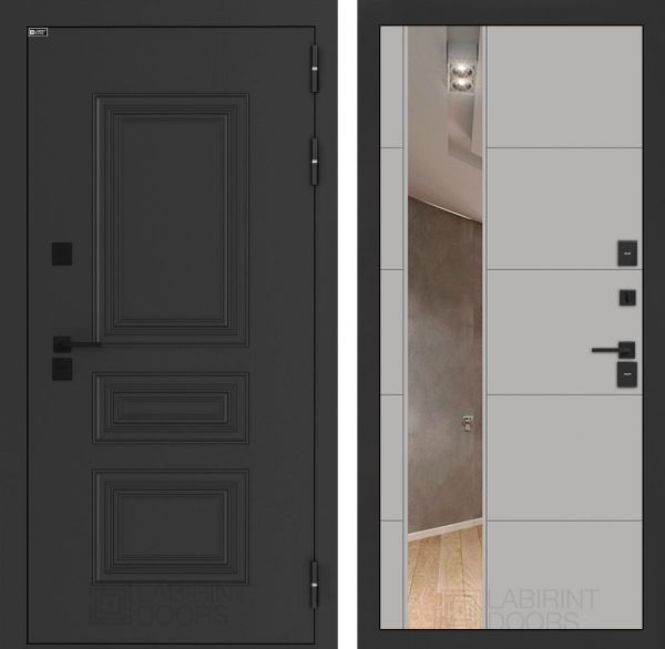 Входная дверь Лабиринт АЛЯСКА ЛАЙТ с зеркалом 19