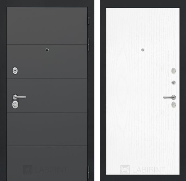 Входная дверь Лабиринт ART 07-Белое дерево