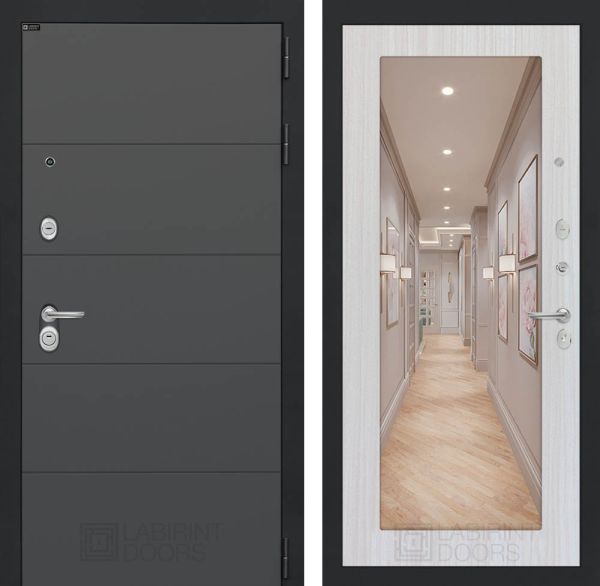Входная дверь  Лабиринт ART с зеркалом 18 