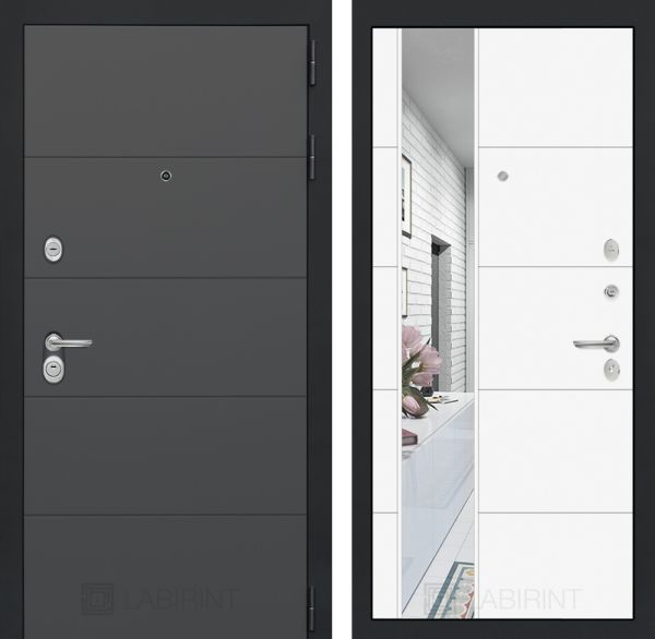 Входная дверь  Лабиринт ART с зеркалом 19