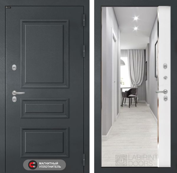 Входная  дверь Лабиринт ATLANTIC с зеркалом Панорама
