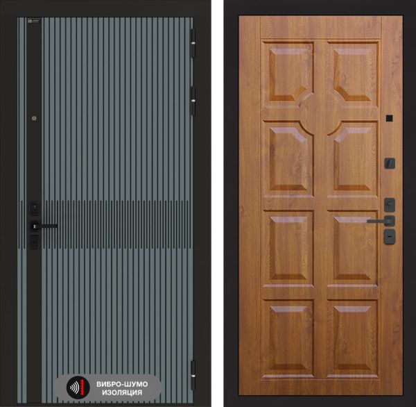  Входная дверь Лабиринт  ISSIDA 17-Золотой дуб