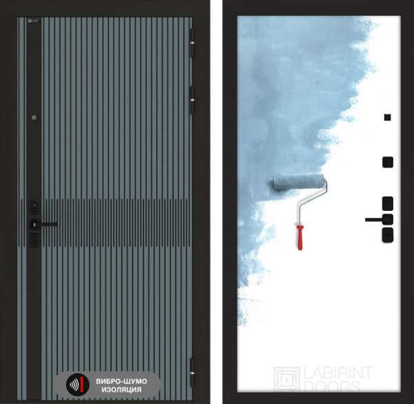 Входная дверь Лабиринт  ISSIDA 28- Грунт под покраску