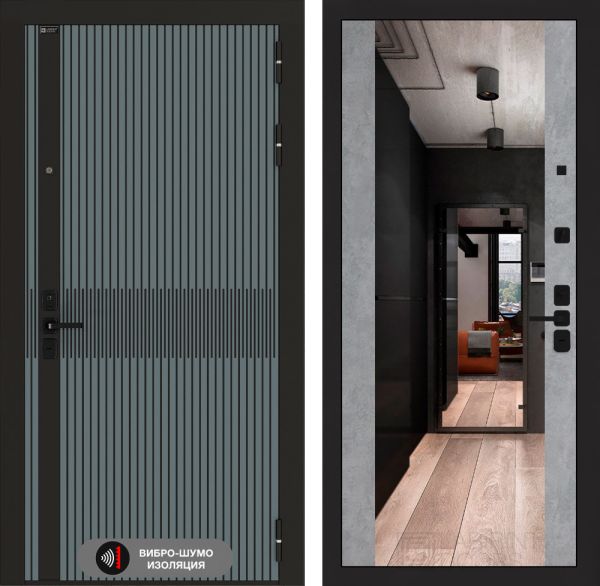 Входная дверь Лабиринт  ISSIDA с зеркалом Максимум