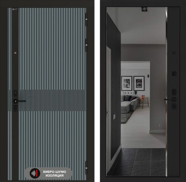 Входная дверь Лабиринт ISSIDA с зеркалом Панорама