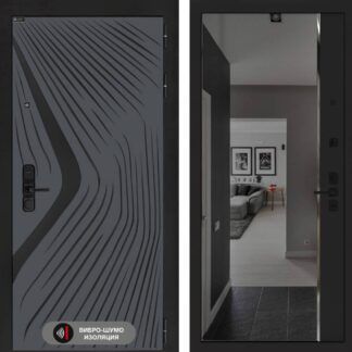 Входная дверь Лабиринт LEOLAB с зеркалом Панорама