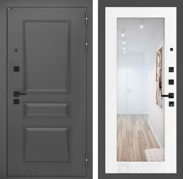 Входная дверь Лабиринт Орлеан с зеркалом -18