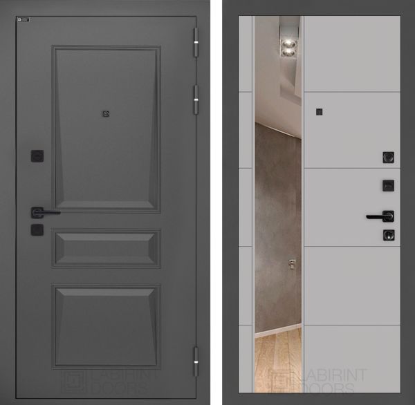 Входная дверь Лабиринт Орлеан с зеркалом -19