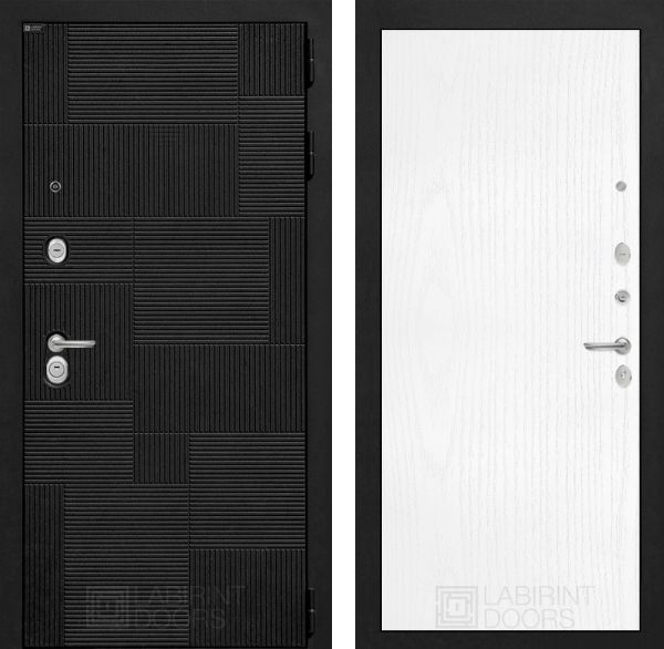 Входная дверь Лабиринт PAZL 07 - Белое дерево