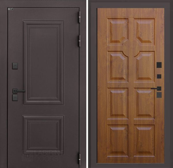 Входная дверь Лабиринт Полярис лайт 17-Золотой дуб