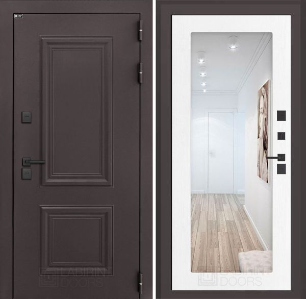 Входная дверь Лабиринт Полярис с зеркалом -18