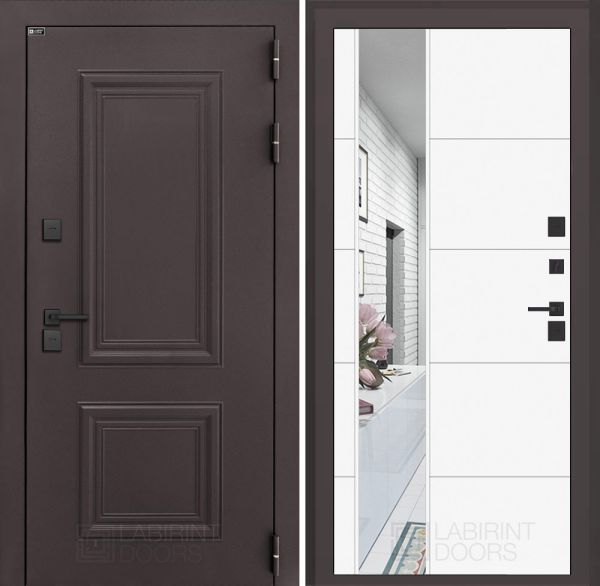 Входная дверь Лабиринт Полярис с зеркалом -19