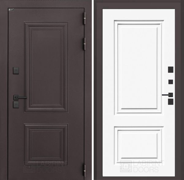 Входная дверь Лабиринт Полярис 26,27 - Эмаль RAL 9003