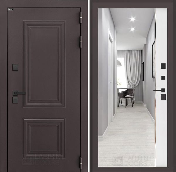 Входная дверь Лабиринт Полярис с зеркалом Панорама