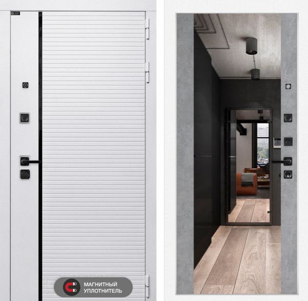 Входная дверь Лабиринт ROYAL с зеркалом Панорама