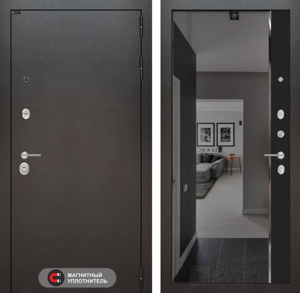 Входная дверь Лабиринт SILVER с зеркалом Панорама