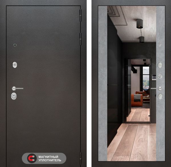 Входная дверь Лабиринт SILVER с зеркалом Максимум