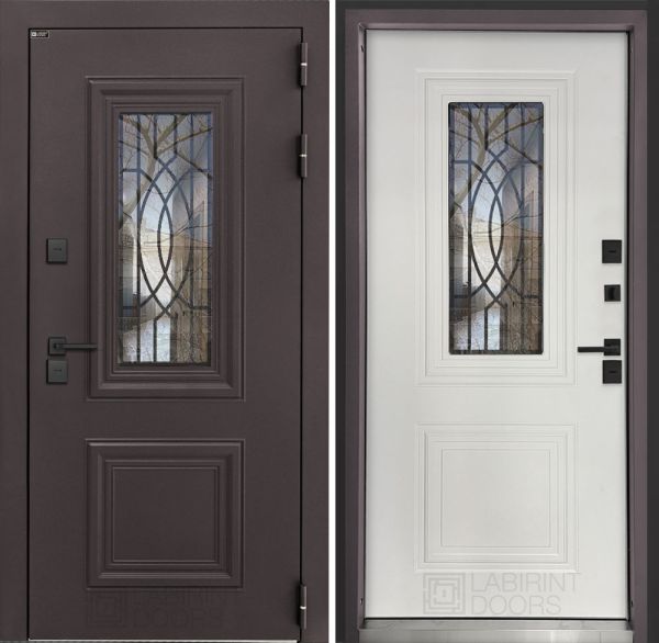 Входная дверь Лабиринт  Сияна коричневая 8019