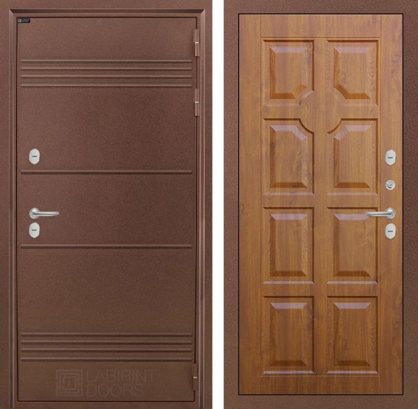 Входная дверь Лабиринт ТЕРМО ЛАЙТ 17- Золотой дуб