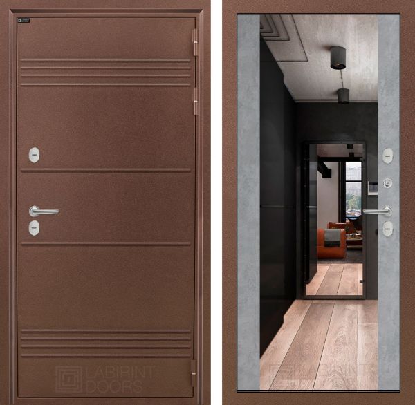 Входная дверь Лабиринт ТЕРМО ЛАЙТ с зеркалом Максимум