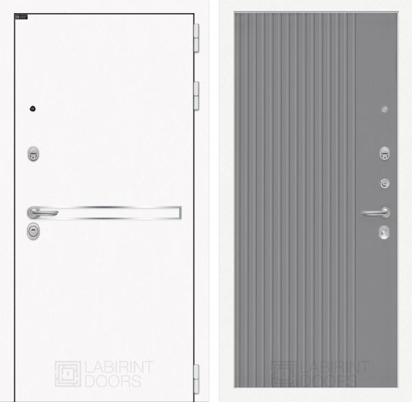 Входная дверь Лабиринт LINE WHITE 29 - Рельеф