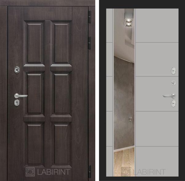 Входная дверь Лабиринт LONDON с зеркалом 19