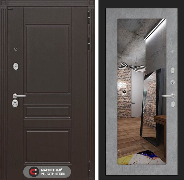 Входная дверь Лабиринт MEGAPOLIS с зеркалом 18