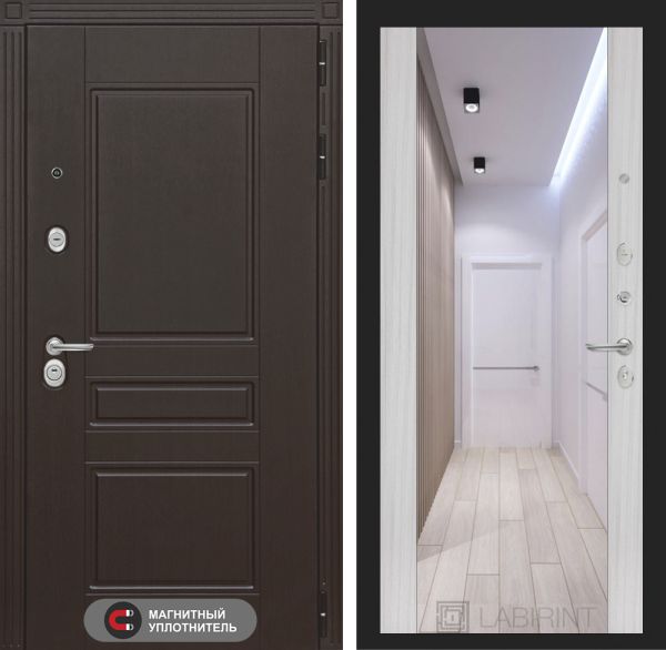 Входная дверь Лабиринт MEGAPOLIS с зеркалом Максимум