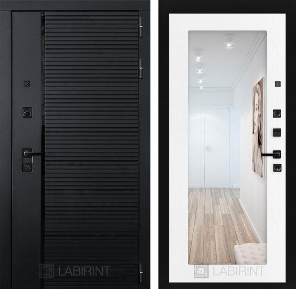 Входная дверь Лабиринт PIANO с зеркалом 18