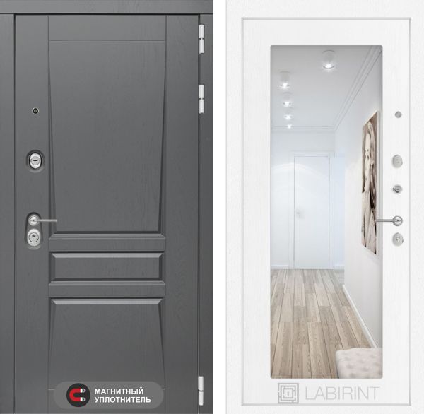 Входная дверь Лабиринт PLATINUM с зеркалом 18