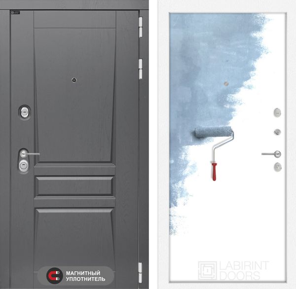 Входная дверь Лабиринт PLATINUM 28 - Грунт под покраску
