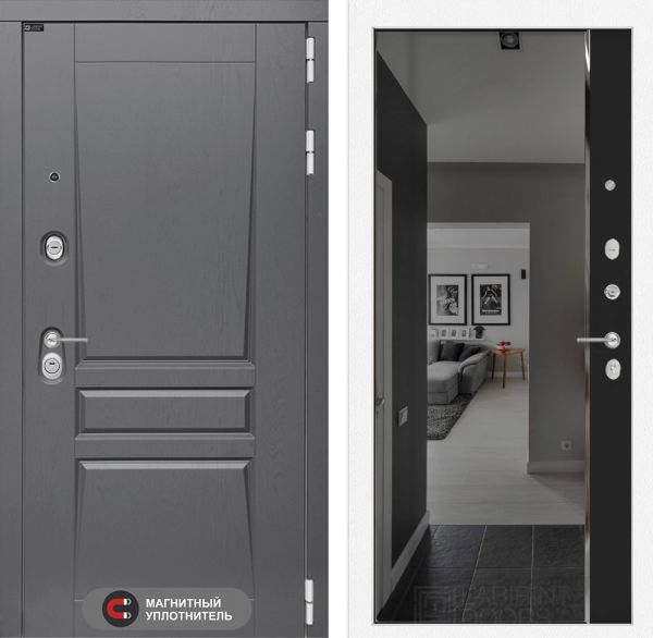 Входная дверь Лабиринт PLATINUM с зеркалом Панорама