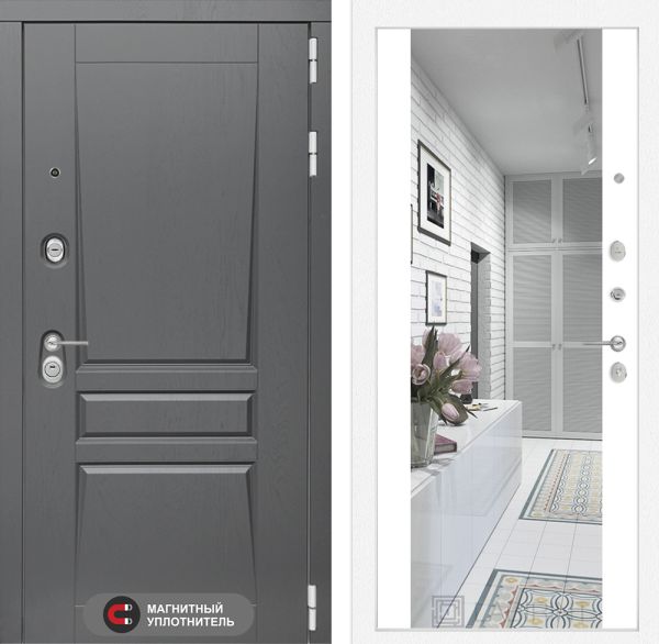 Входная дверь Лабиринт PLATINUM  с зеркалом Максимум