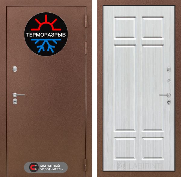 Входная дверь Лабиринт ТЕРМО МАГНИТ 08 - Кристалл вуд