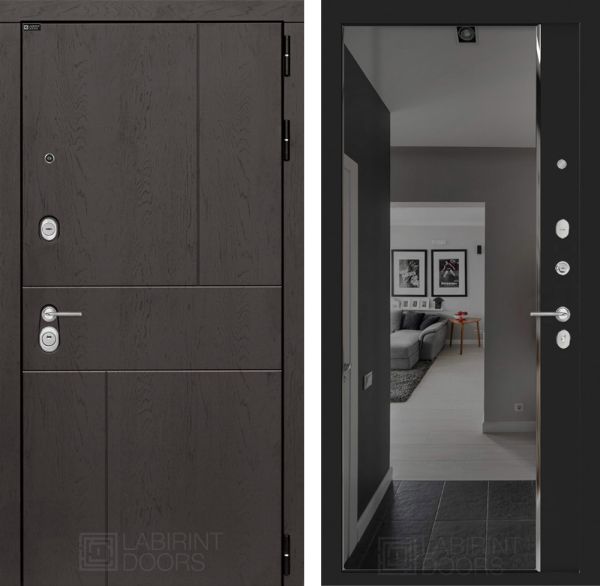 Входная дверь Лабиринт URBAN с зеркалом Панорама